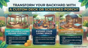 Transform Your Backyard with a Custom Deck or Screened Porch